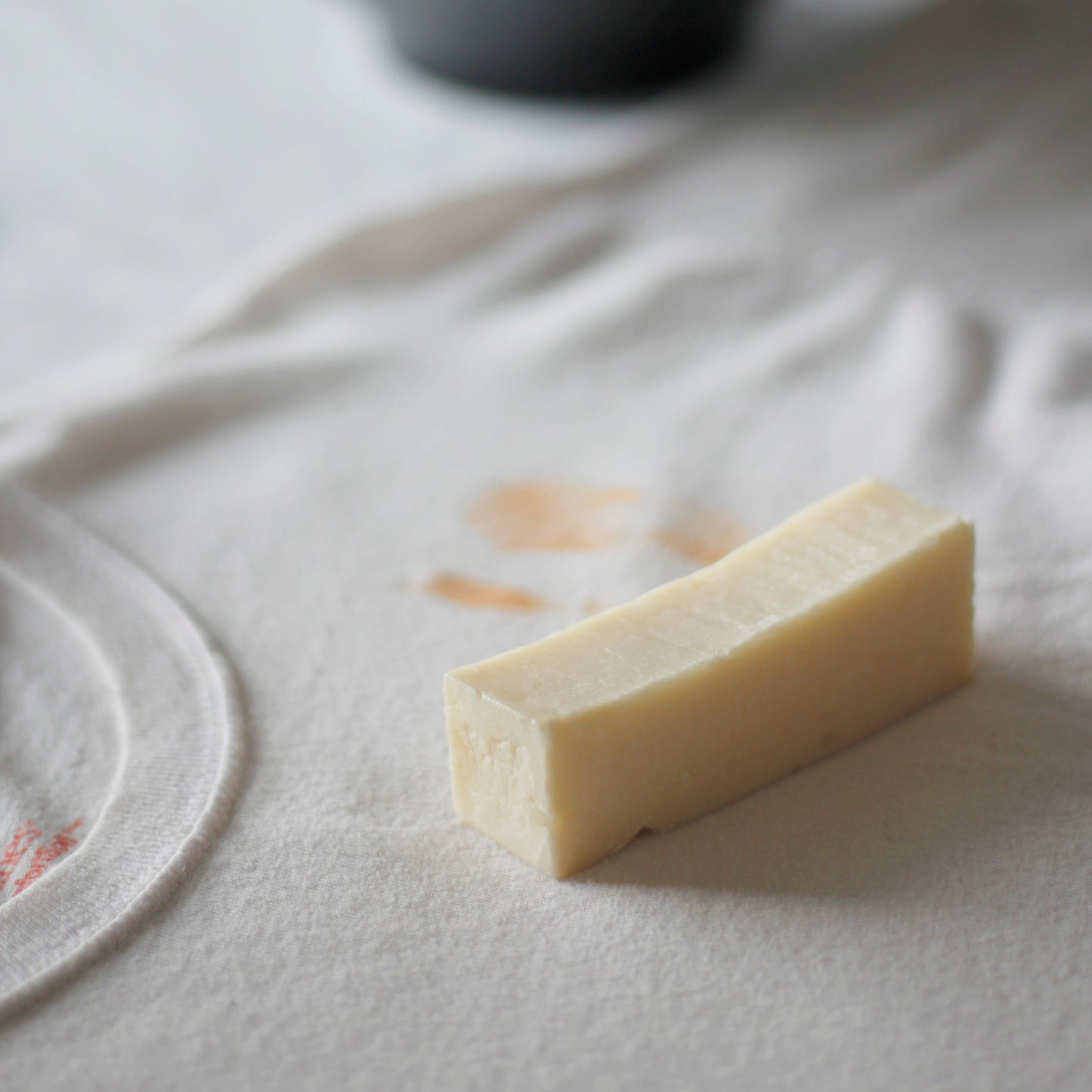 stain remover stick on stained white t-shirt