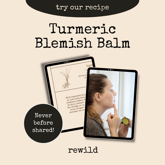 cover photo promoting our turmeric blemish balm recipe